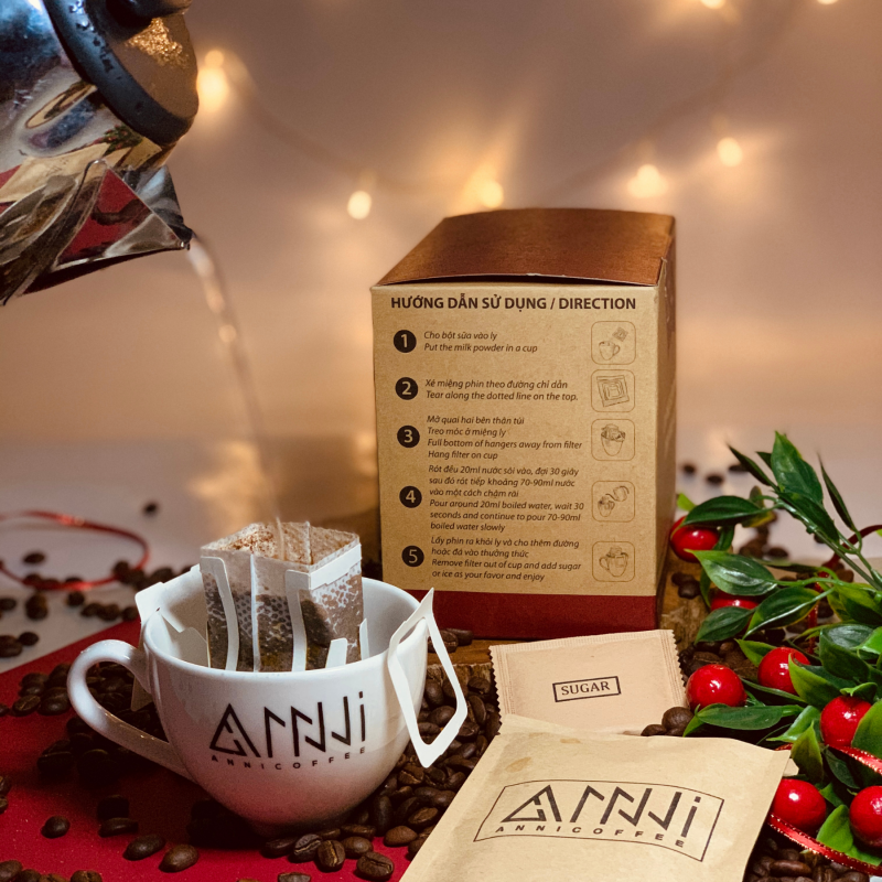 Cà phê sữa phin giấy tiện dụng Anni Coffee